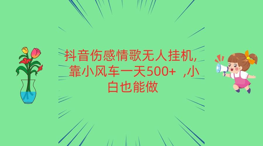 抖音伤感情歌无人挂机 靠小风车一天500+ 小白也能做-Z网创