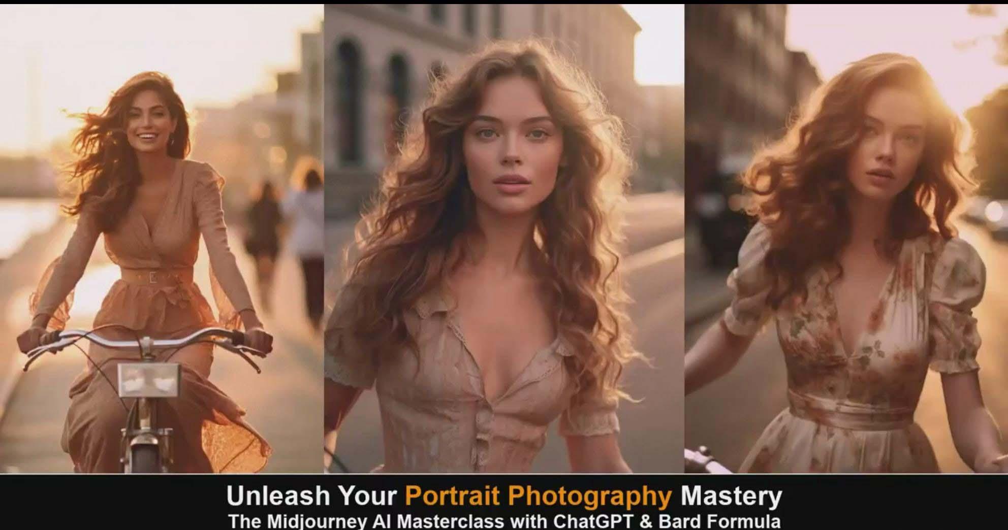 图片[4]-(9312期)Midjourney v5 ChatGPT 和 Bard AI人工智能人像摄影大师班-15节-中英字幕-Z网创