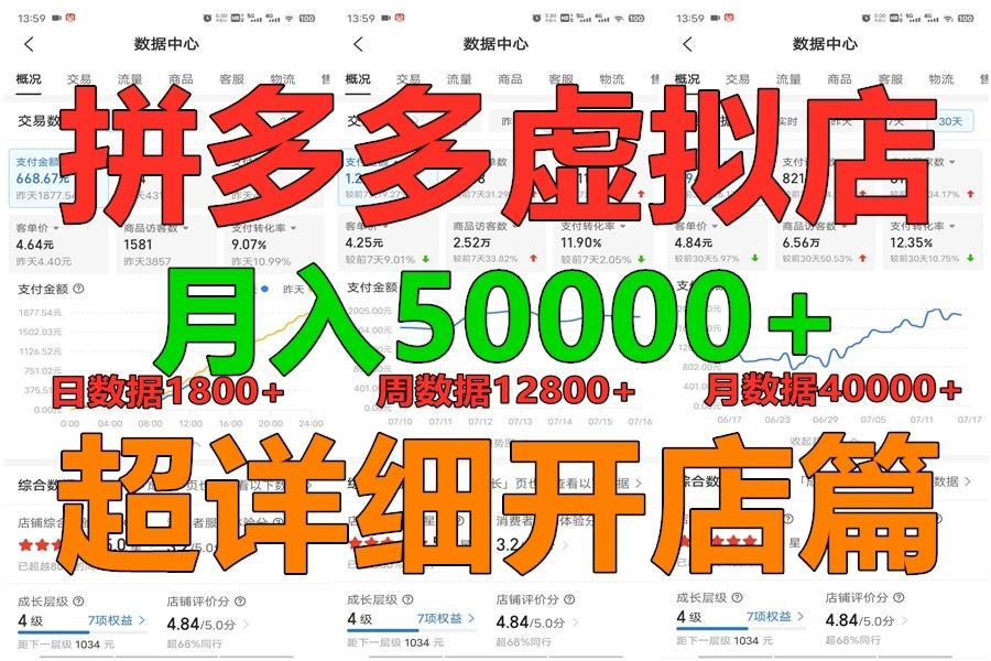 拼多多虚拟电商训练营月入40000+你也行，暴利稳定长久，副业首选-Z网创