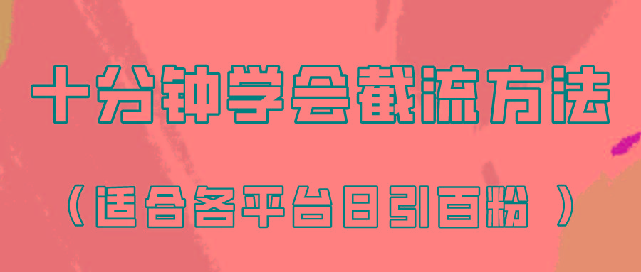 十分钟学会各大平台节流，矩阵日引几百创业粉(像素级教程)！-Z网创