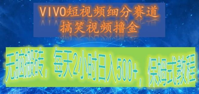 VIVO短视频细分赛道，搞笑视频撸金，无脑搬砖，每天2小时日入500+，保姆式教程-Z网创