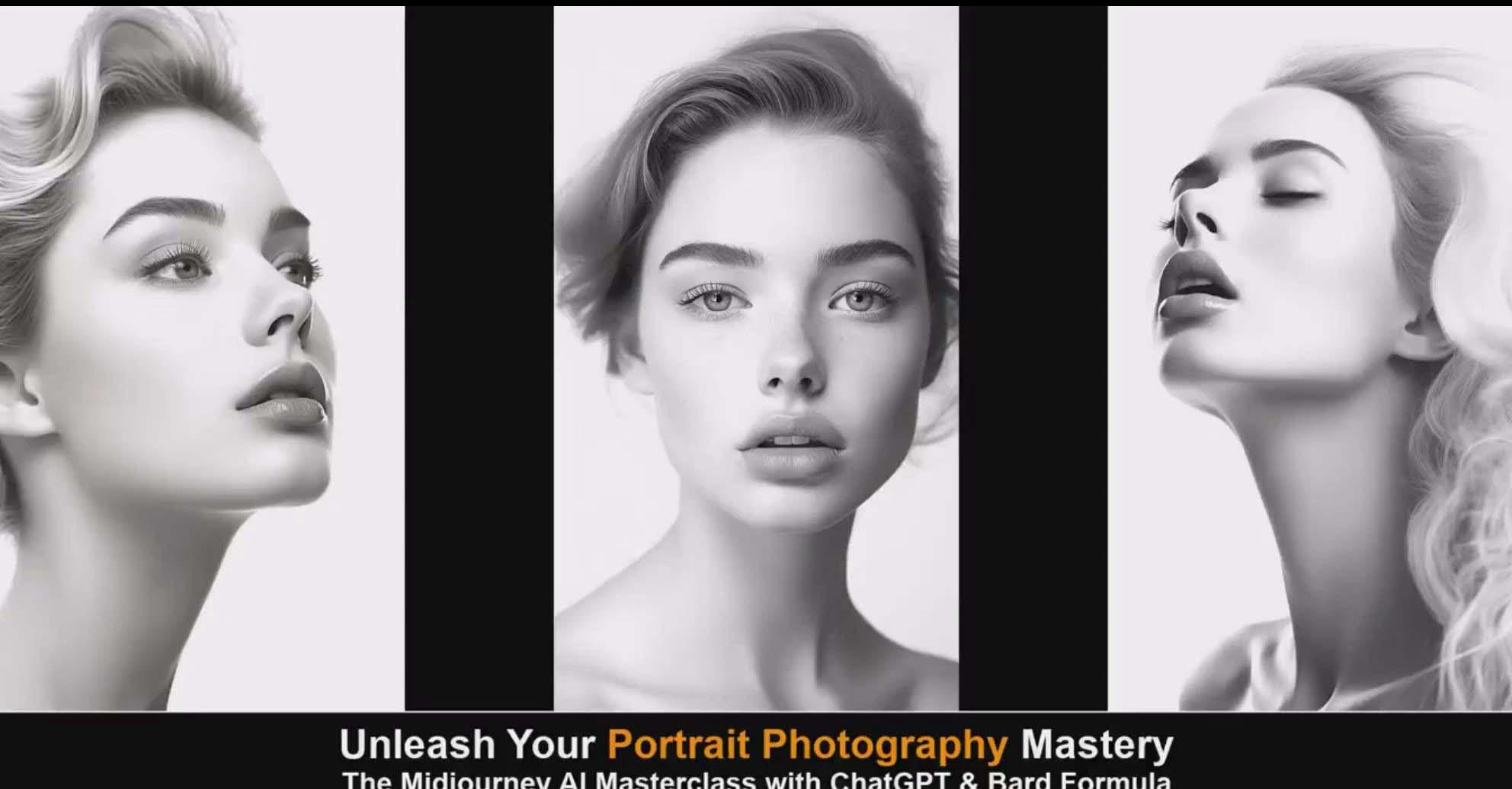 图片[1]-(9312期)Midjourney v5 ChatGPT 和 Bard AI人工智能人像摄影大师班-15节-中英字幕-Z网创