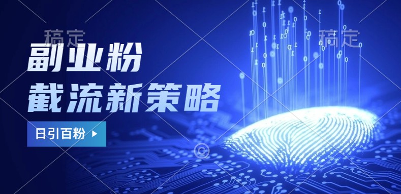 副业粉截流玩法与更新，不废号， 不封号。日引100+-Z网创