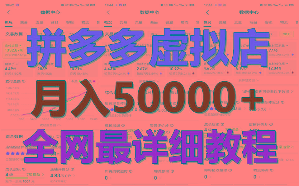 拼多多虚拟电商训练营月入50000+你也行，暴利稳定长久，副业首选-Z网创